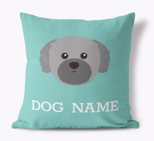 {dogsName}'s Icon: Personalized {breedFullName} Canvas Pillow